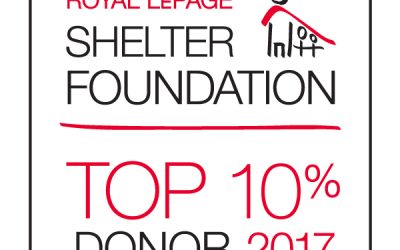 Top 10% of donors for the Royal LePage Shelter Foundation for 2017